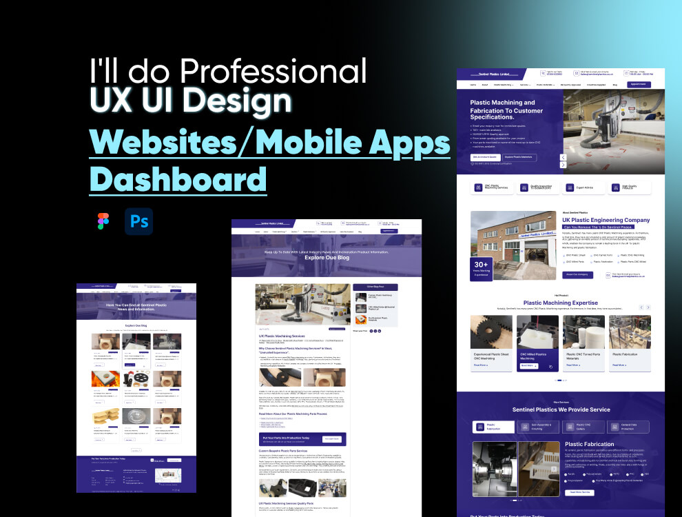 I will do custom Figma website UI UX design or redesign