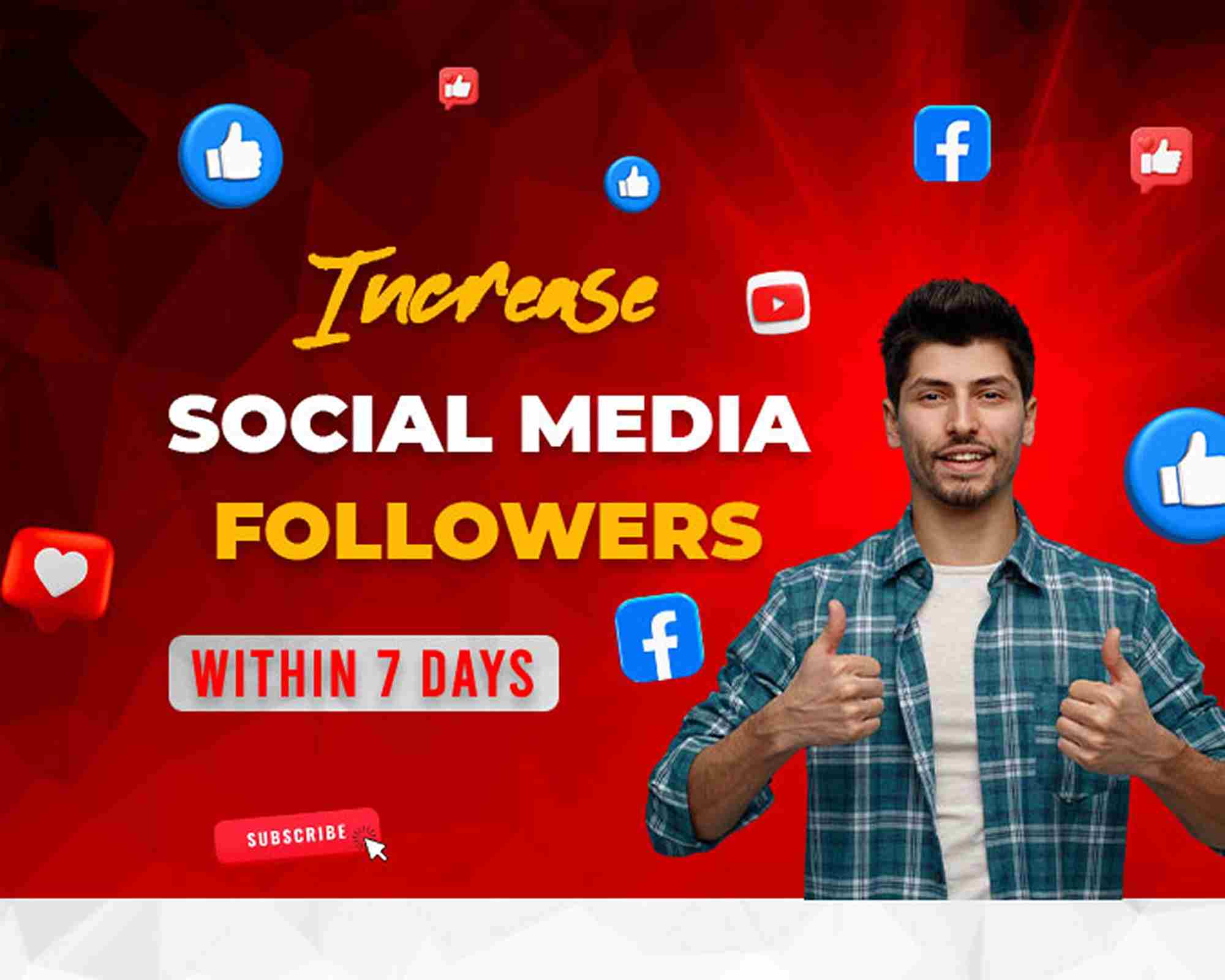 I will increase your followers on any social media platform in up to 7 days